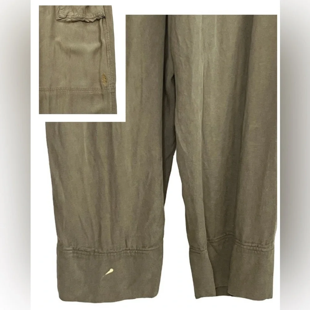 Free People Movement Off to the Races Olive Utility Jumpsuit XS
